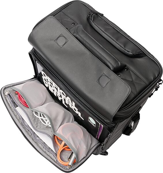 open zoom image for Magma Solid Blaze Cabin Trolley Roller Case, New, Action Position Back