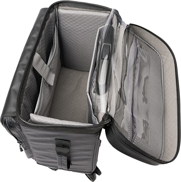 open zoom image for Magma Solid Blaze Cabin Trolley Roller Case, New, Action Position Back