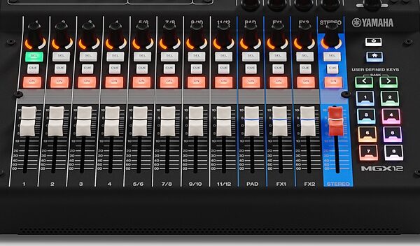 open zoom image for Yamaha MGX12 18-Channel Digital Mixing Console, Black, Action Position Back