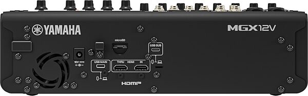 open zoom image for Yamaha MGX12V 18-Channel Digital Mixing Console with USB-HDMI Video Interface, Black, Action Position Back
