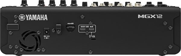 open zoom image for Yamaha MGX12 18-Channel Digital Mixing Console, Black, Action Position Back