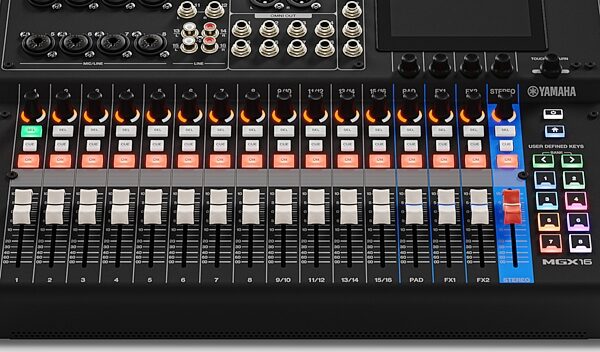 open zoom image for Yamaha MGX16 22-Channel Digital Mixing Console, White, Action Position Back