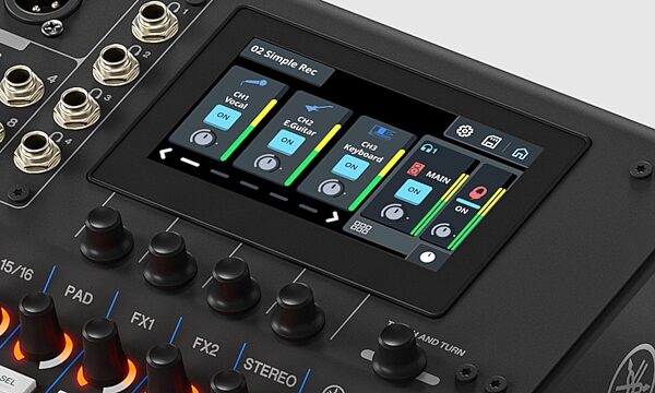 open zoom image for Yamaha MGX16V 22-Channel Digital Mixing Console with USB-HDMI Video Interface, Black, Action Position Back