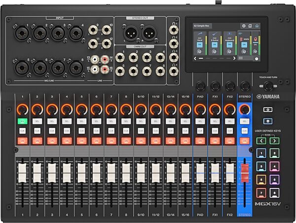 open zoom image for Yamaha MGX16V 22-Channel Digital Mixing Console with USB-HDMI Video Interface, Black, Main