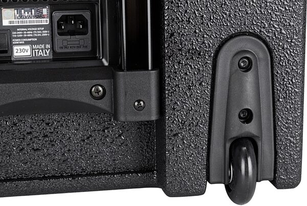 open zoom image for RCF Evox 12 Active Speaker Array PA System, Black, Wheel Detail
