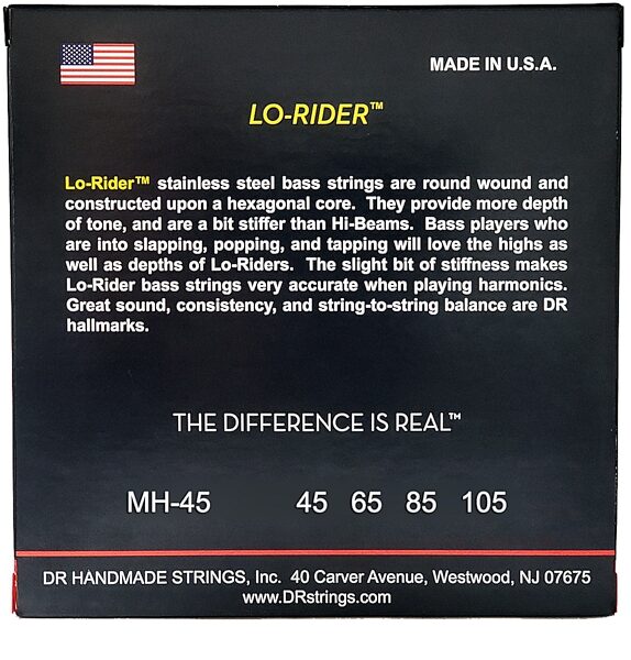 open zoom image for DR Strings Lo-Rider Bass Strings, Medium, 45-105, view