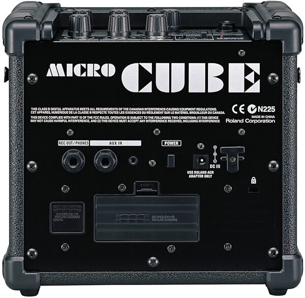 open zoom image for Roland Micro Cube Portable Battery-Powered Guitar Combo Amplifier (2 Watts, 1x5"), Rear