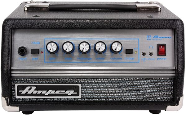 open zoom image for Ampeg MICRO-VR Bass Amplifier Head (200 Watts), Black, Front
