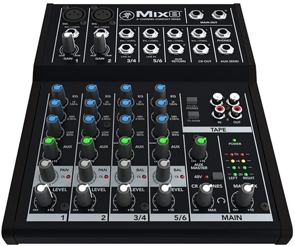 open zoom image for Mackie Mix8 Compact Mixer, 8-Channel, New, Main