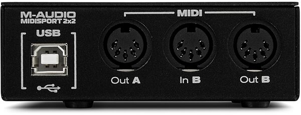 open zoom image for M-Audio Midisport 2x2 Anniversary Edition USB MIDI Interface, Back