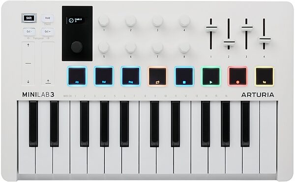 open zoom image for Arturia MiniLab 3 USB MIDI Keyboard Controller, White, Main