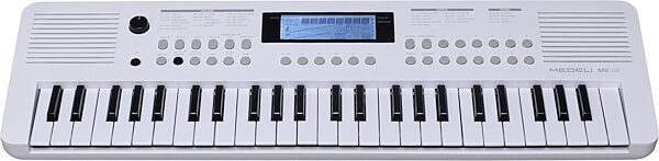 open zoom image for Medeli MK49 Portable Keyboard, White, Action Position Back
