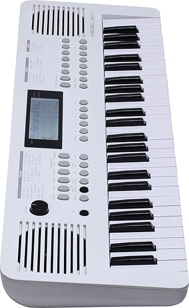 open zoom image for Medeli MK49 Portable Keyboard, White, Action Position Back