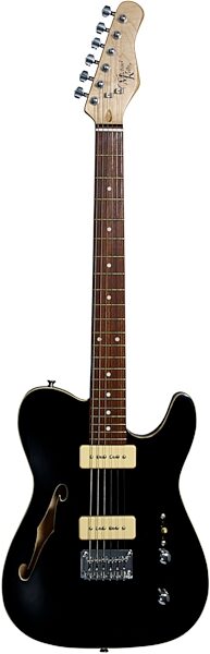 open zoom image for Michael Kelly Guitars 59 Thinline Electric Guitar, Gloss Black, Open Box (Very Good), Main
