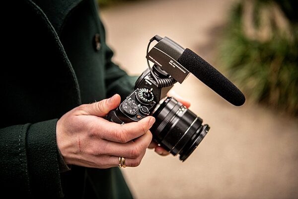 open zoom image for Sennheiser MKE 400 Shotgun Condenser Microphone, New, Action Position Back