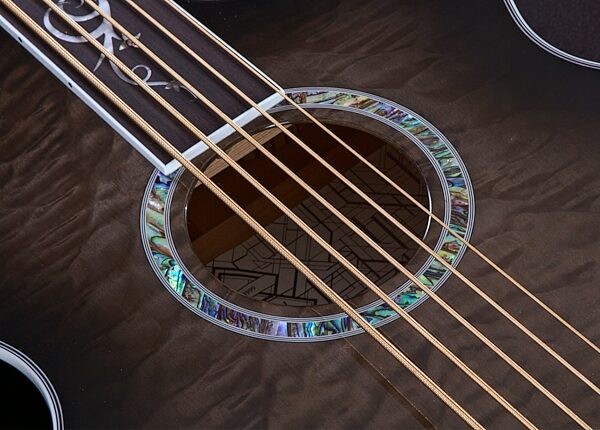 open zoom image for Michael Kelly Dragonfly 5 Acoustic-Electric Bass Guitar, 5-String, Pau Ferro Fretless Fingerboard, Java, Action Position Back
