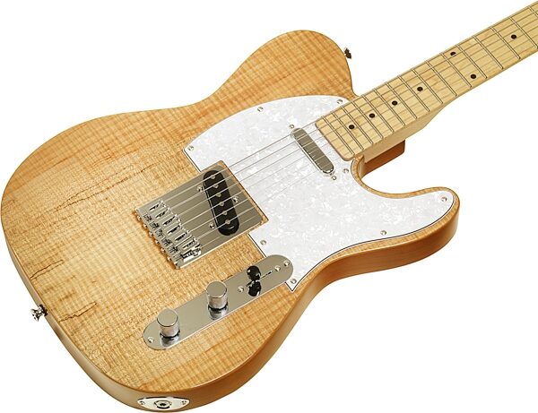 open zoom image for Michael Kelly 1953 Electric Guitar, with Maple Fingerboard, Natural, Spalted Maple Top, Open Box (Very Good), Action Position Back