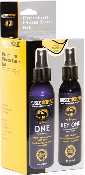 open zoom image for Music Nomad MN132 3-Piece Premium Piano Care Kit, New, Action Position Back