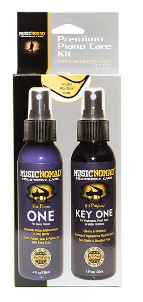 open zoom image for Music Nomad MN132 3-Piece Premium Piano Care Kit, New, Action Position Back
