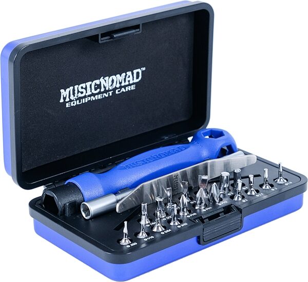 open zoom image for Music Nomad MN229 Premium Guitar Tech Screwdriver Wrench Set, New, Action Position Back