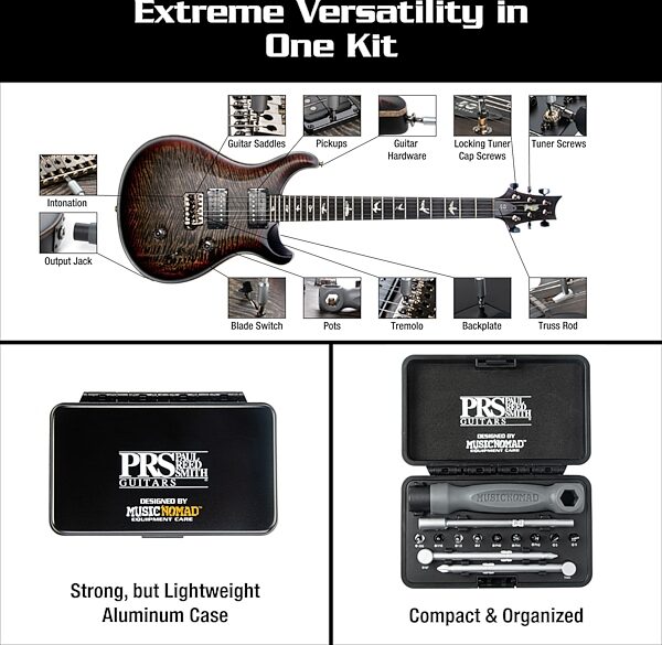 open zoom image for Music Nomad MN252 Tool Kit for PRS Guitars, New, Action Position Back
