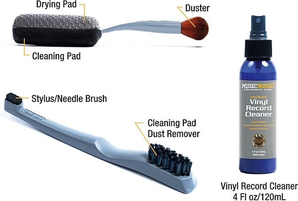 open zoom image for Music Nomad MN890 Vinyl Record Cleaning/Care Kit, New, Action Position Back