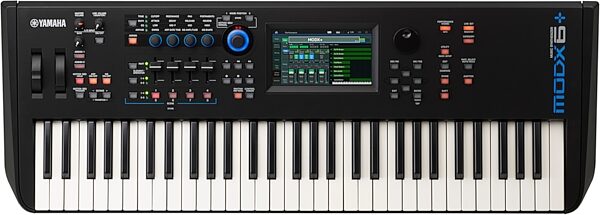 open zoom image for Yamaha MODX6 Plus Keyboard Synthesizer, 61-Key, Detail Front