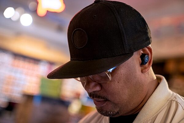 open zoom image for Mackie MP-20TWS True Wireless Stereo Bluetooth Earphones, New, Action Position Back
