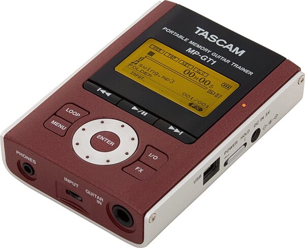 open zoom image for TASCAM MPGT1 Portable MP3 Guitar Trainer, Angle
