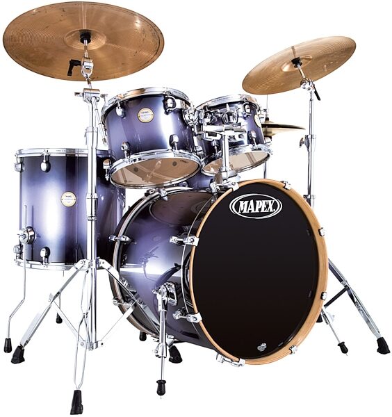 open zoom image for Mapex MP5295 Meridian Maple Standard 5-Piece Drum Kit, Midnight Steel Burst