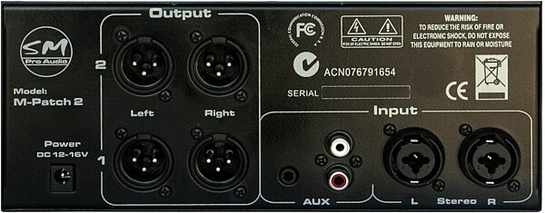 open zoom image for SM Pro Audio M-Patch 2 Monitor Control Station, Rear