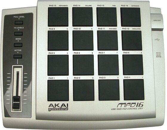 open zoom image for Akai MPD16 USB MIDI Pad Control Surface, Main
