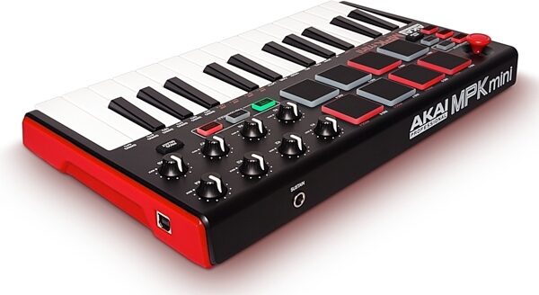 open zoom image for Akai MPK mini MKII USB Keyboard Controller, 25-Key, Rear Angle