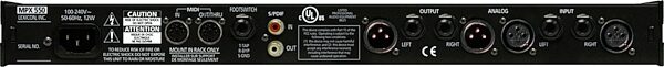 open zoom image for Lexicon MPX550 24-Bit Dual Channel Processor, Rear