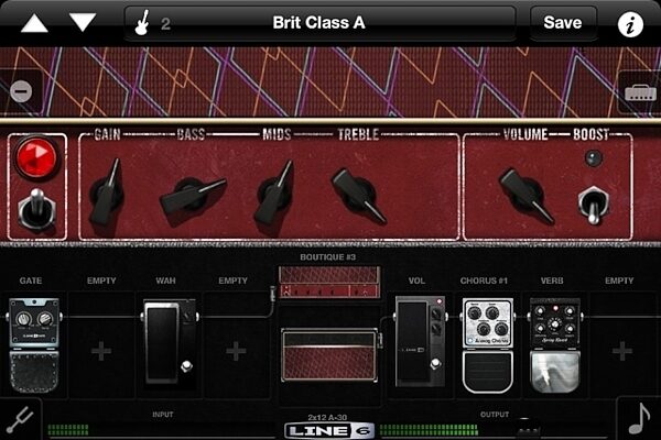 open zoom image for Line 6 Mobile In iOS Audio Interface for iPhone and iPad, Mobile POD Screenshot British Class A