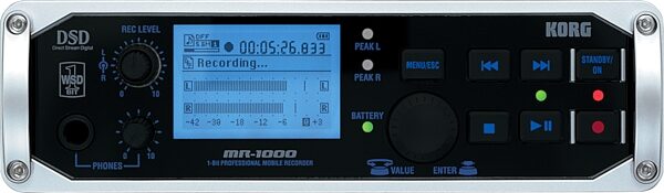 open zoom image for Korg MR1000 1-Bit 5.6MHz Mobile Recorder, Front