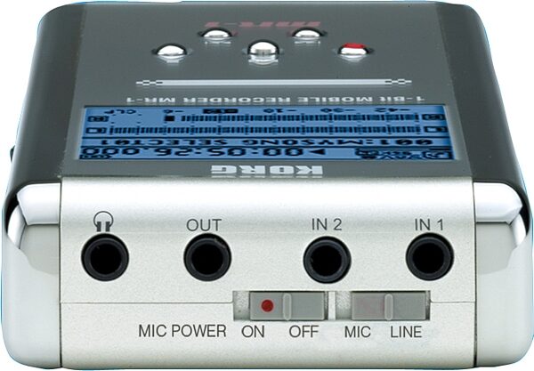 open zoom image for Korg MR1 1-Bit 2.6MHz Mobile Field Recorder, Top
