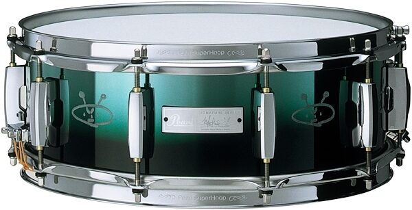 open zoom image for Pearl Morgan Rose Signature Snare Drum, Metallic Green