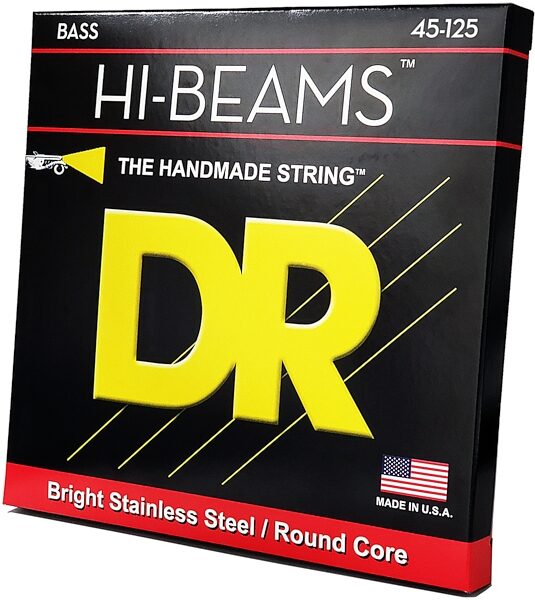 open zoom image for DR Strings MR545 Hi-Beams 5-String Electric Bass Strings (Medium, 45-125), Medium, 45-125, view
