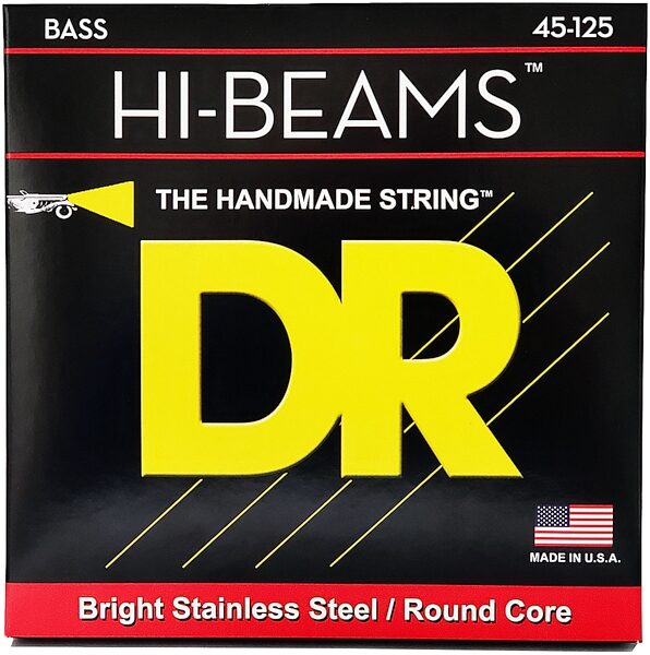 open zoom image for DR Strings MR545 Hi-Beams 5-String Electric Bass Strings (Medium, 45-125), Medium, 45-125, view