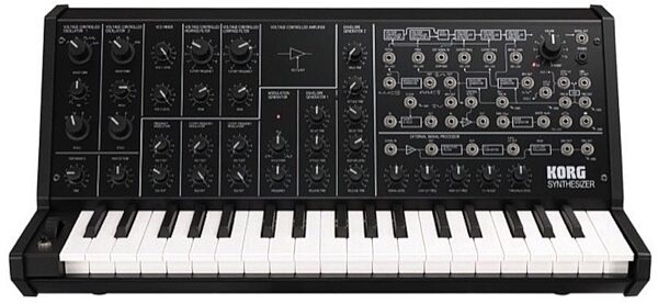 open zoom image for Korg MS-20 Mini Analog Monophonic Synthesizer Keyboard, 37-Key, Black, Front