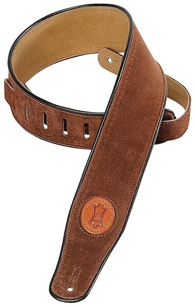 open zoom image for Levy's MSS3 Suede Leather Guitar Strap, Brown
