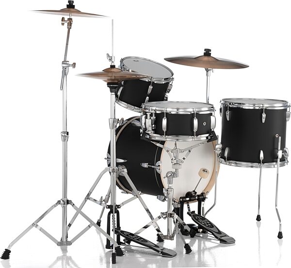 open zoom image for Pearl Midtown Series Drum Kit, 4-Piece, Asphalt Black, Action Position Back