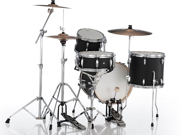 open zoom image for Pearl Midtown Series Drum Kit, 4-Piece, Asphalt Black, Action Position Back