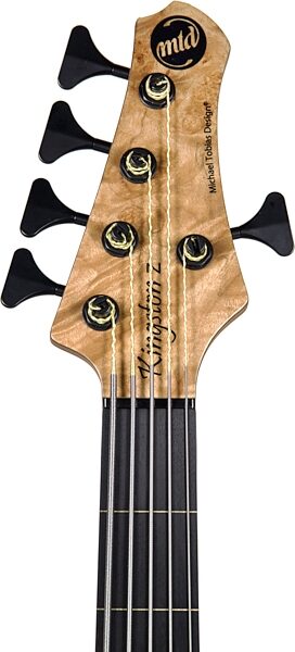 open zoom image for MTD Kingston Z5 Fretless Electric Bass, 5-String (with Ebony Fingerboard), Natural Burl, Action Position Back