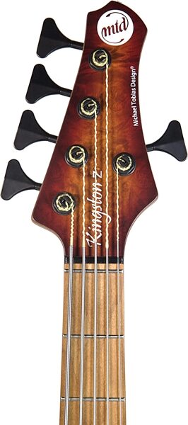 open zoom image for MTD Kingston Z5 Electric Bass, 5-String, Deep Cherry Burst, Roasted Maple Fretboard, Action Position Back