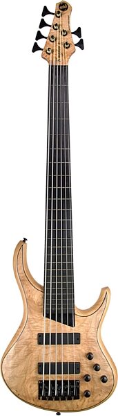 open zoom image for MTD Kingston Z6 Fretless Electric Bass, 6-String, Natural Burl, Main