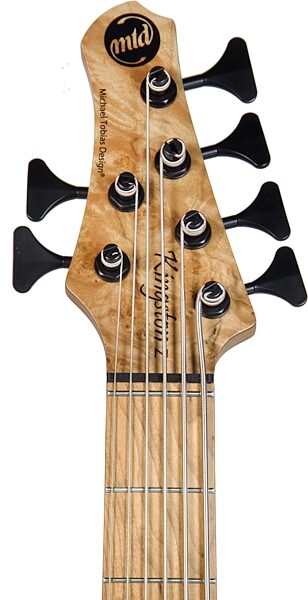 open zoom image for MTD Kingston Z6 Electric Bass, Left-Handed, Burl Matte, Action Position Back