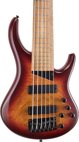 open zoom image for MTD Kingston Z6 Electric Bass, 6-String, Deep Cherry, Rosewood Fretboard, Action Position Back