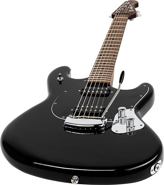 open zoom image for Ernie Ball Music Man StingRay RS Electric Guitar (with Case), Black, Maple Fretboard, Open Box (Very Good), Action Position Back